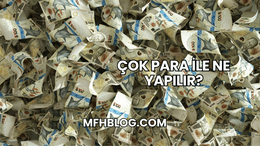 Çok Para ile Ne Yapılır?